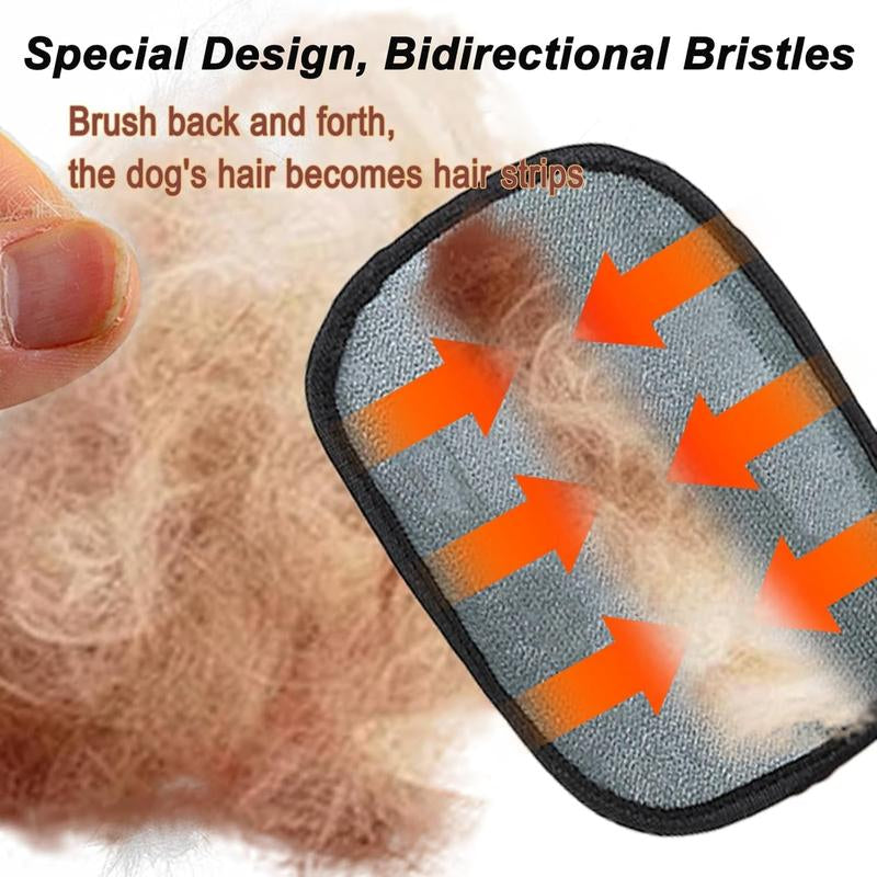 Electrostatic Pet Hair Remover Gloves | Two-Way Brush & Sticky Hair Removal - for Cat & Dog Grooming & Cleaning