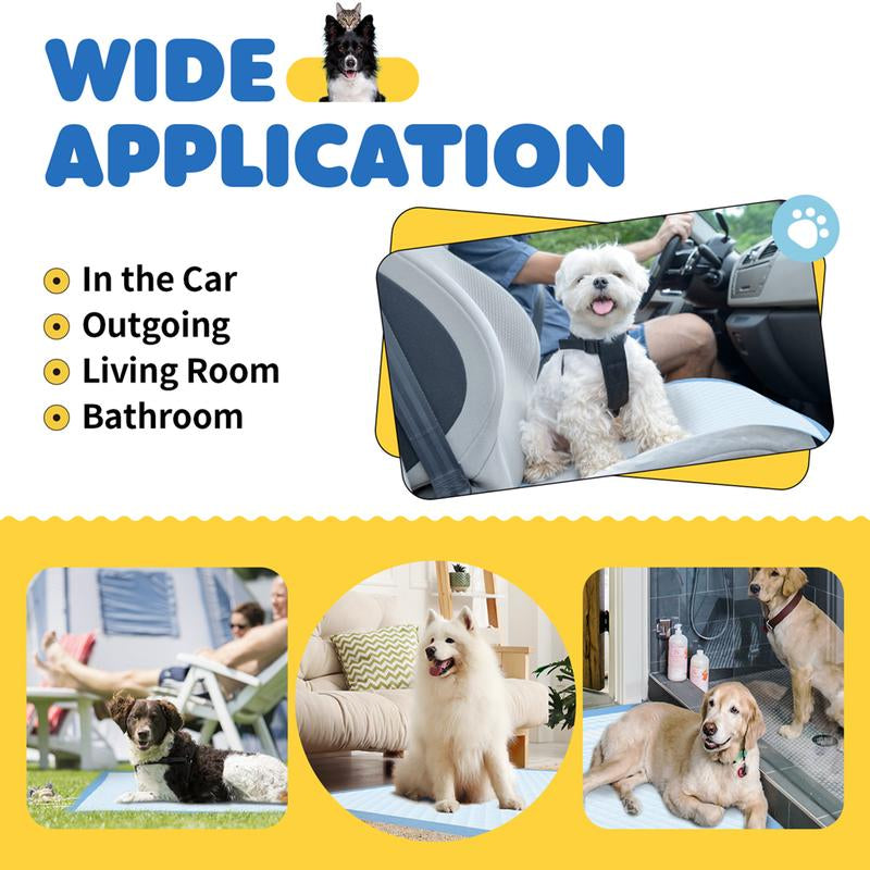 Powools Dog Puppy Pads for Potty Training Leak-Proof Quick-Dry Pee Pads with Multi-Layer Absorption Super Absorbent Polymer