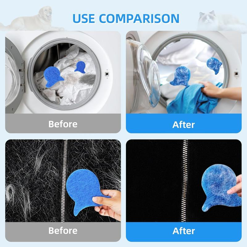 5Pcs Pet Hair Remover for Laundry, Effectively Removes Fur, Lint & Dander, Reusable, Eco-Friendly Laundry Pet Hair Catcher