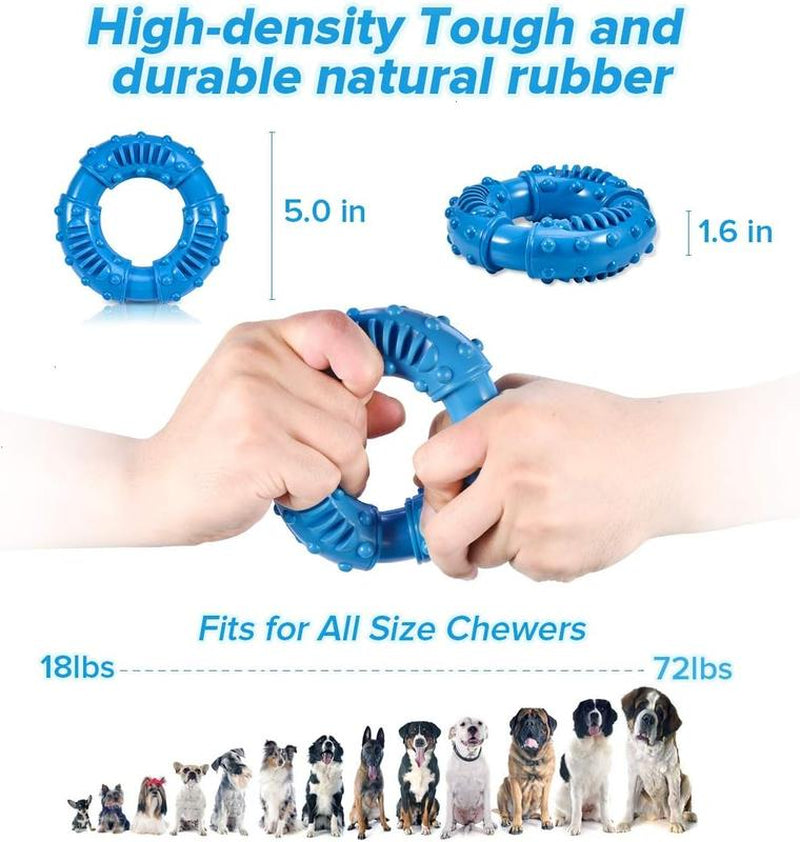 Feeko Indestructible Dog Chew Toys for Aggressive Chewers – Durable, Non-Toxic Rubber for Large & Medium Breeds!