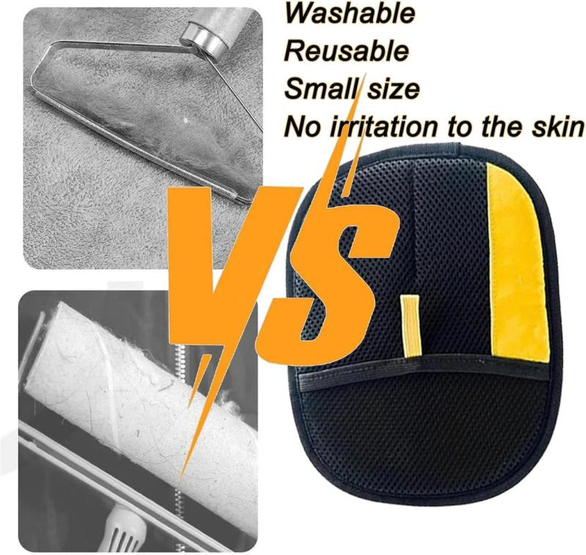 Electrostatic Pet Hair Remover Gloves | Two-Way Brush & Sticky Hair Removal - for Cat & Dog Grooming & Cleaning