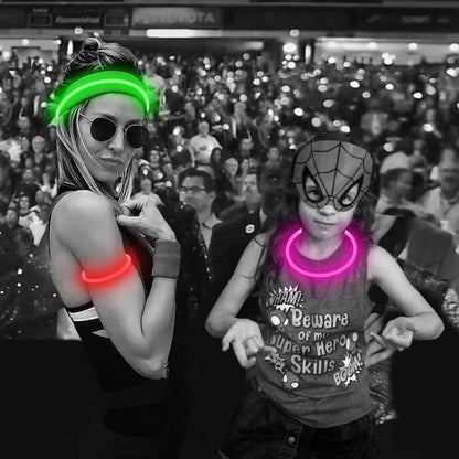 EVERBETTERUS LED Dog Collar USB Rechargeable Glowing Lighted up Collar, Cuttable Water-Resistant TPU Safety Collar Lights for Small Medium Large Dogs, Pink