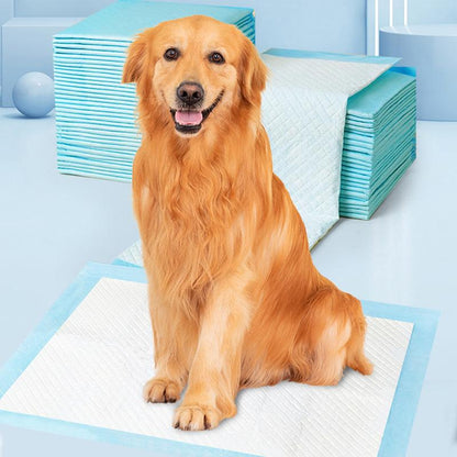 Powools Dog Puppy Pads for Potty Training Leak-Proof Quick-Dry Pee Pads with Multi-Layer Absorption Super Absorbent Polymer