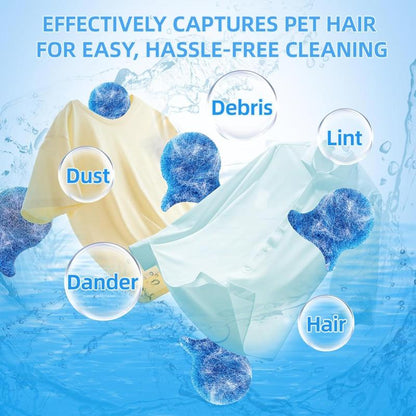 5Pcs Pet Hair Remover for Laundry, Effectively Removes Fur, Lint & Dander, Reusable, Eco-Friendly Laundry Pet Hair Catcher