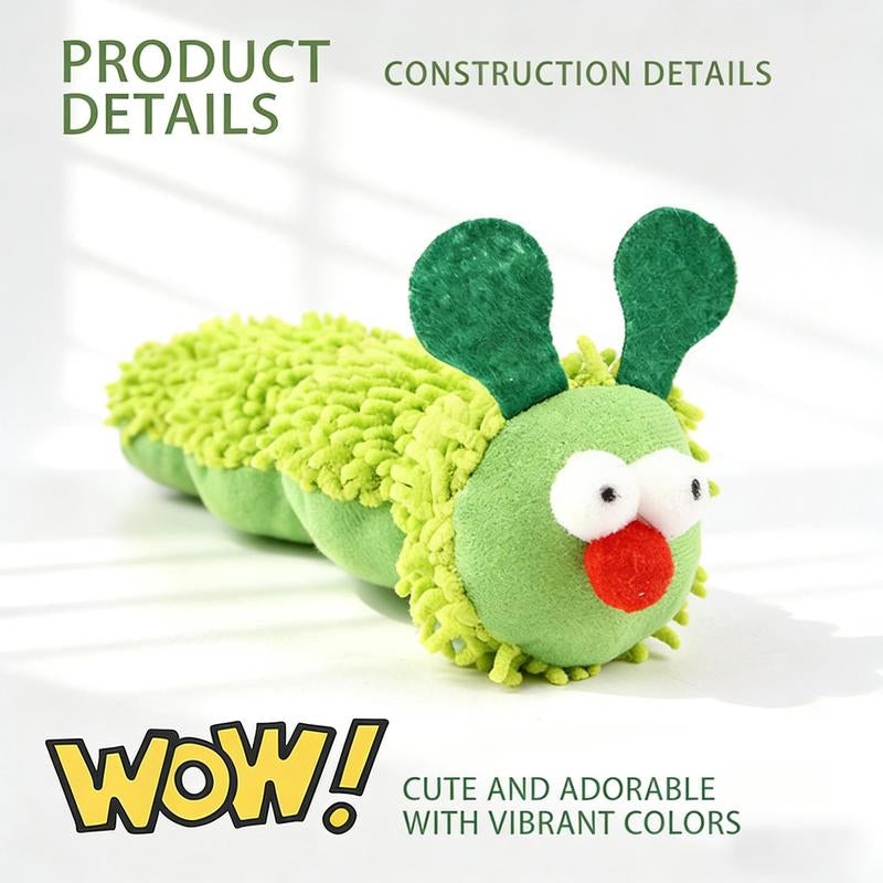 New Store Perks ！Catnip Caterpillar Plush Pillow 1Pc, Wormwood Fruit Infused Boredom Relief Toy for Indoor Cats, Self-Entertainment Interactive Kitty Toy,Cat Stuff